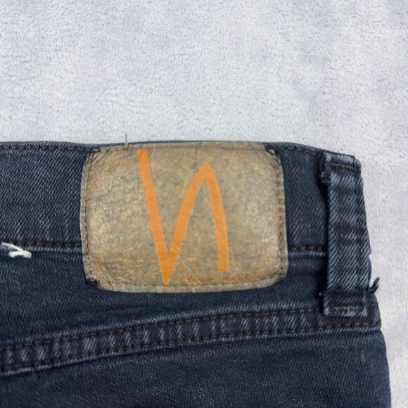 Nudie Jeans Co Jeans Size 27x30 Lean Dean Black Skies Denim Skinny 5 Pocket - Picture 7 of 14